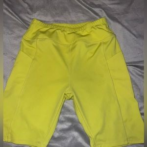 neon green workout shorts